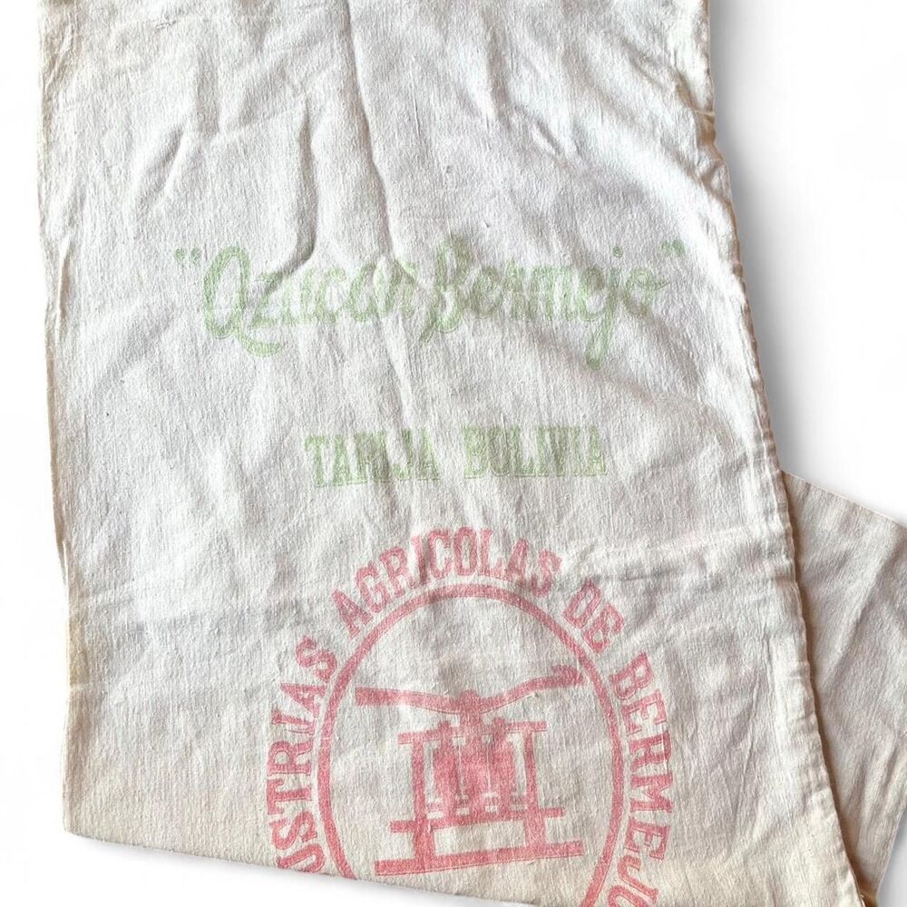 Vintage Sugar Sack from Bolivia retro trextile